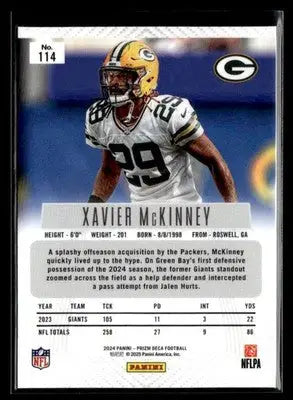 2024 Panini Prizm Deca Xavier McKinney #114 Green Bay Packers