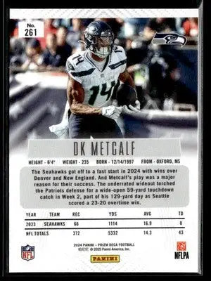 2024 Panini Prizm DK Metcalf #261 Seattle Seahawks - Football Card Single