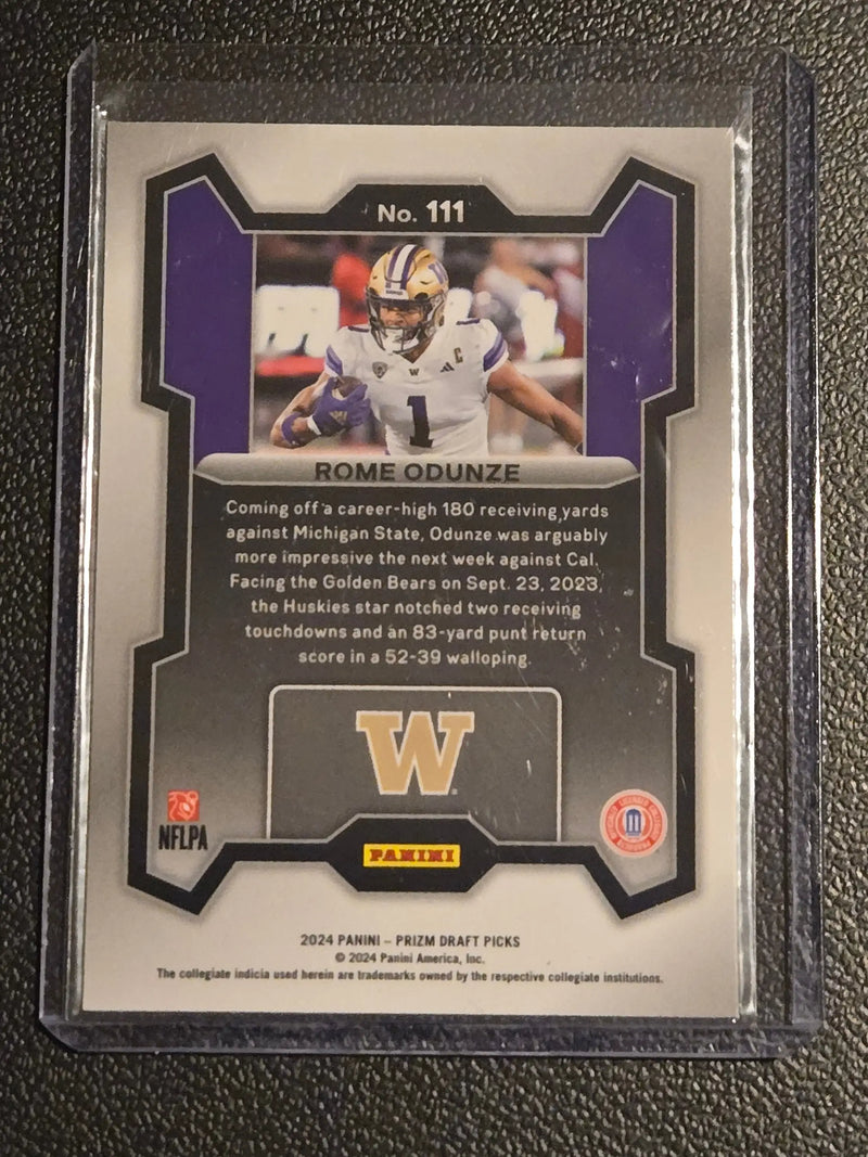 2024 Panini Prizm Draft Picks #111 Rome Odunze - Football Card Single
