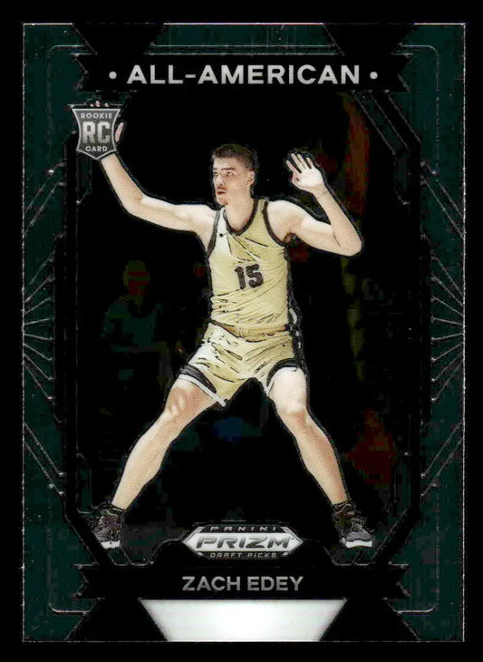 2024 Panini Prizm Draft Picks #15 Zach Edey All-American RC - Basketball Card Single