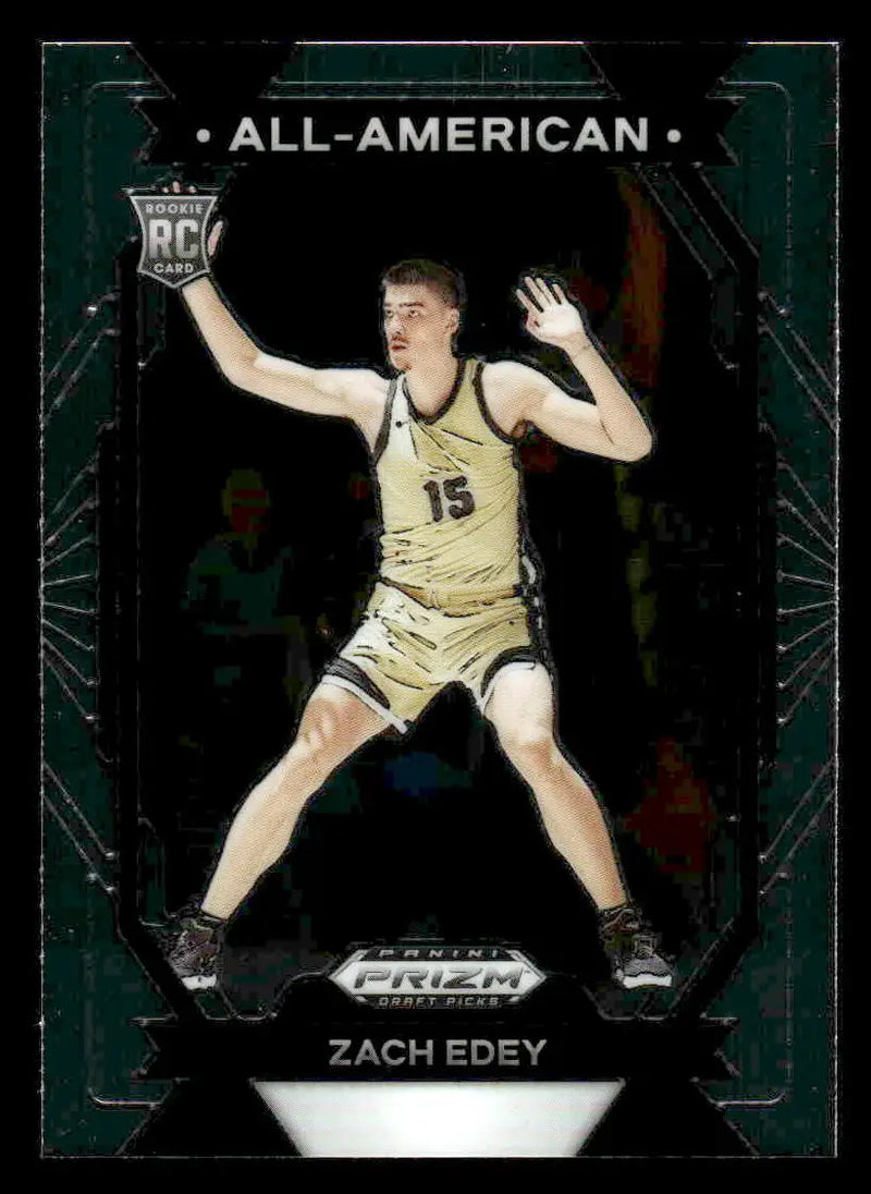 2024 Panini Prizm Draft Picks #15 Zach Edey All-American RC - Basketball Card Single