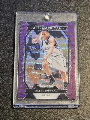 2024 Panini Prizm Draft Picks #18 Allen Iverson All-American Prizms Purple Wave - Basketball Card Single