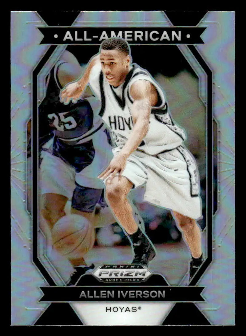 2024 Panini Prizm Draft Picks #18 Allen Iverson All-American Prizm Silver Hoyas - Basketball Card Single