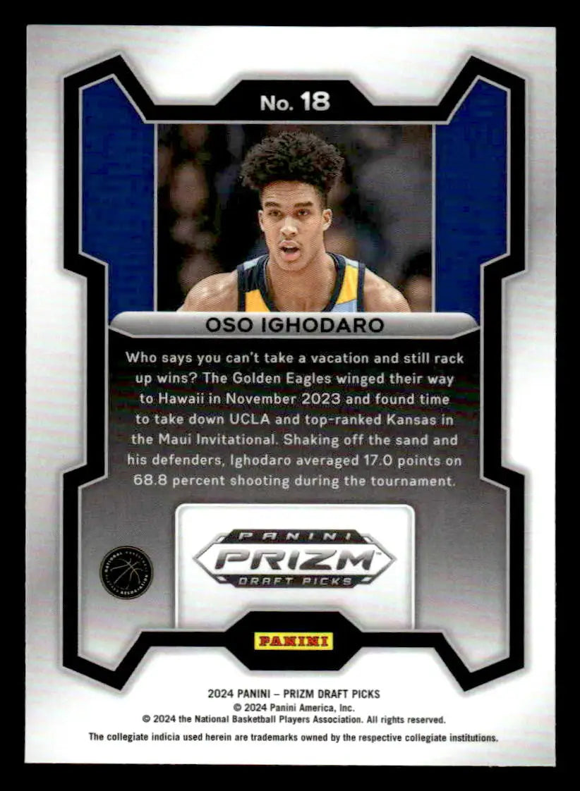 2024 Panini Prizm Draft Picks #18 Oso Ighodaro - Basketball Card Single