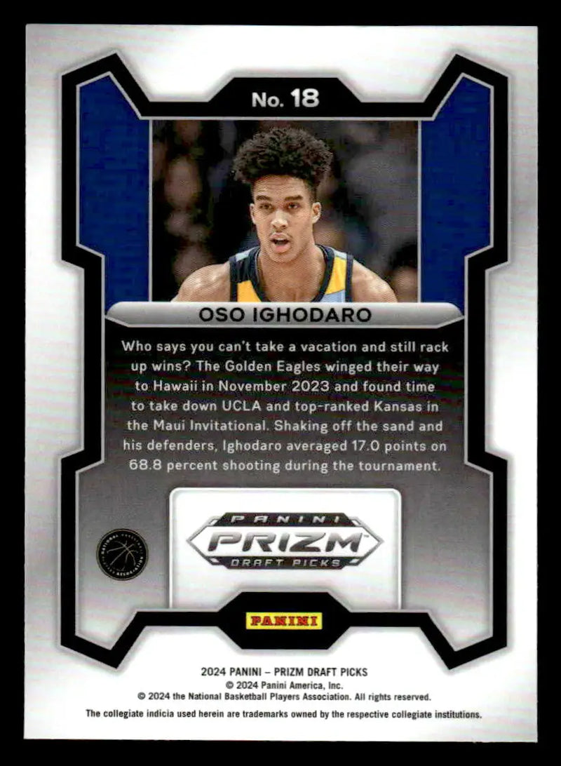 2024 Panini Prizm Draft Picks #18 Oso Ighodaro - Basketball Card Single