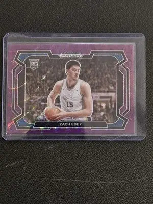2024 Panini Prizm Draft Picks #1b Zach Edey Prizms Purple Wave - Basketball Card Single