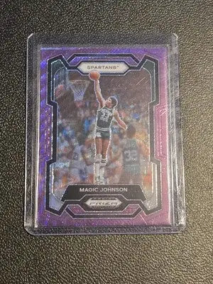 2024 Panini Prizm Draft Picks #23 Magic Johnson Prizms Purple Wave - Basketball Card Single