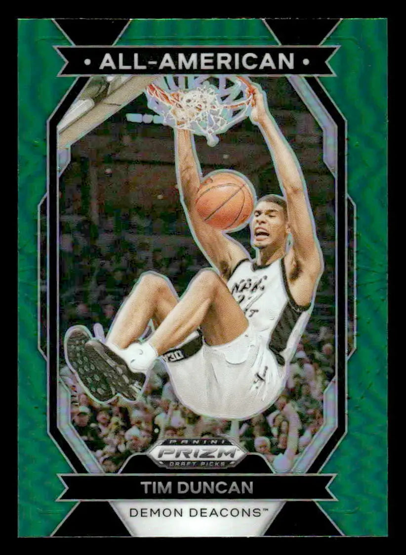 2024 Panini Prizm Draft Picks #25 Tim Duncan All-American Prizms Green - Basketball Card Single