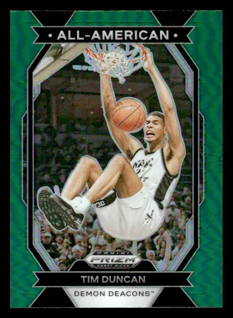 2024 Panini Prizm Draft Picks #25 Tim Duncan All-American Prizms Green - Basketball Card Single