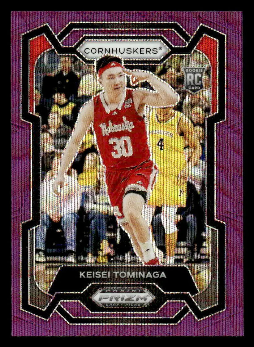 2024 Panini Prizm Draft Picks #26 Keisei Tominaga Prizms Purple Wave - Basketball Card Single
