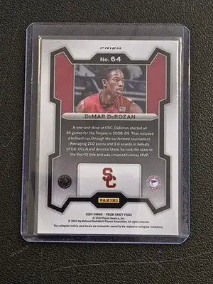 2024 Panini Prizm Draft Picks #64 DeMar DeRozan Prizms Green - Basketball Card Single