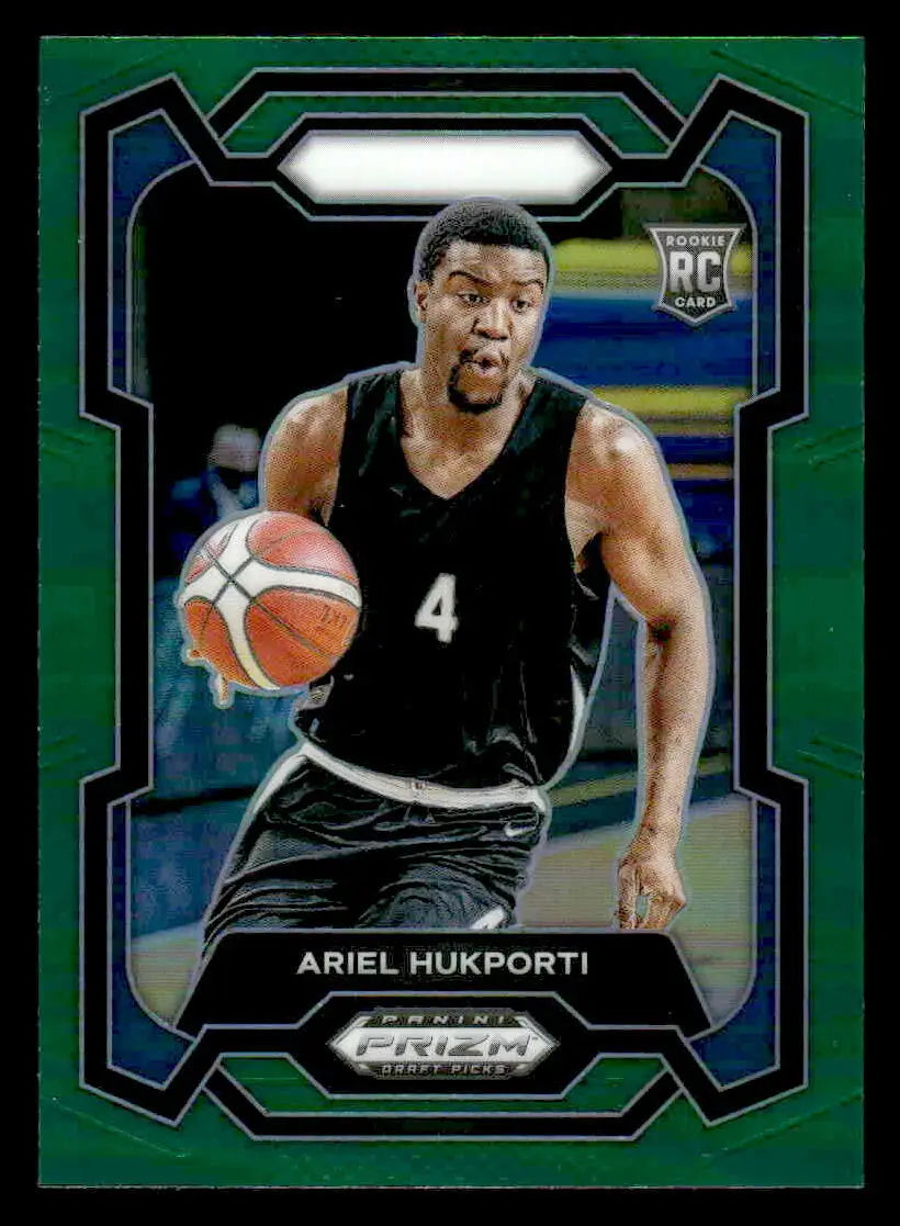 2024 Panini Prizm Draft Picks #78 Ariel Hukporti Prizms Green - Basketball Card Single