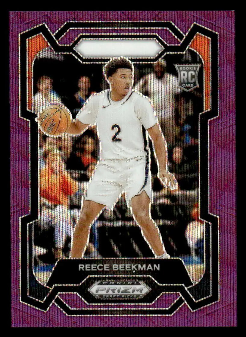 2024 Panini Prizm Draft Picks #83 Reece Beekman Prizms Purple Wave - Basketball Card Single