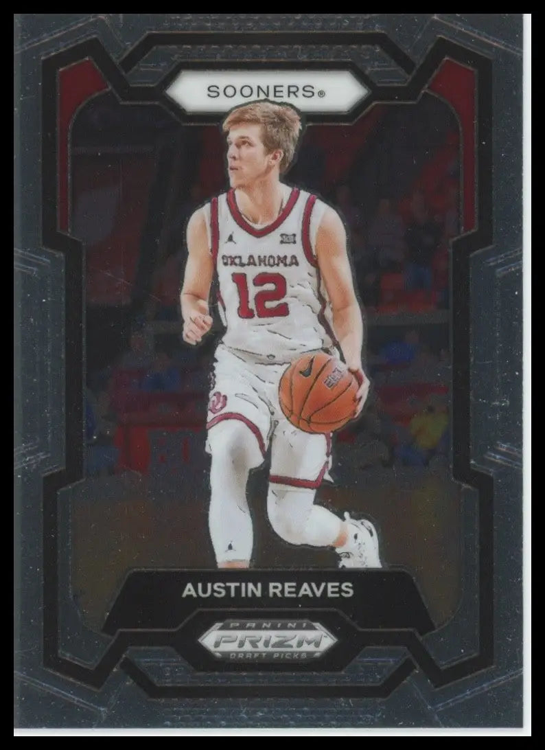 2024 Panini Prizm Draft Picks Austin Reaves #40 Oklahoma Sooners Basketball Card