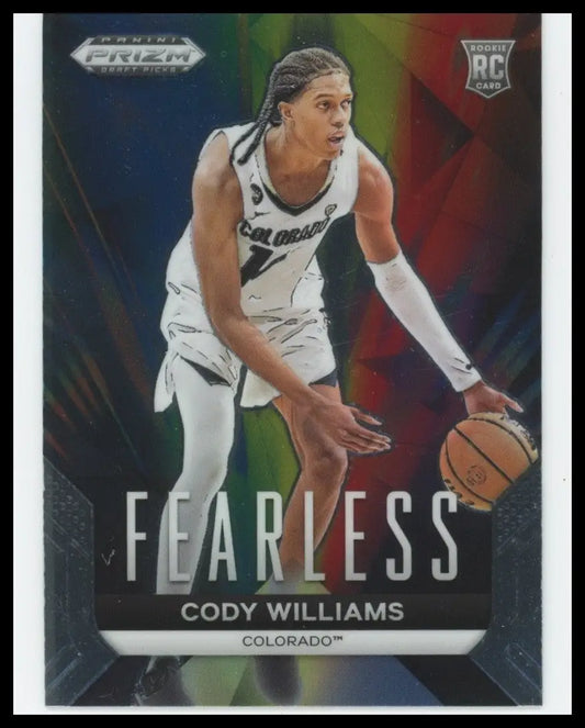 2024 Panini Prizm Draft Picks Fearless Cody Williams #5 Colorado Buffalos Card