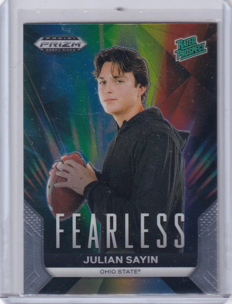 2024 Panini Prizm Draft Picks Fearless #F-JS Julian Sayin - Ohio State Buckeyes