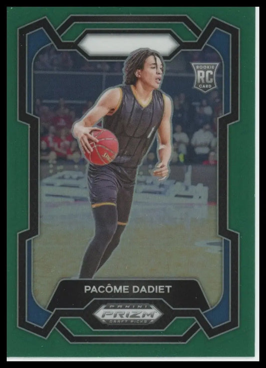 2024 Panini Prizm Draft Picks Green Pacome Dadiet Rookie #81 Basketball Card NBA