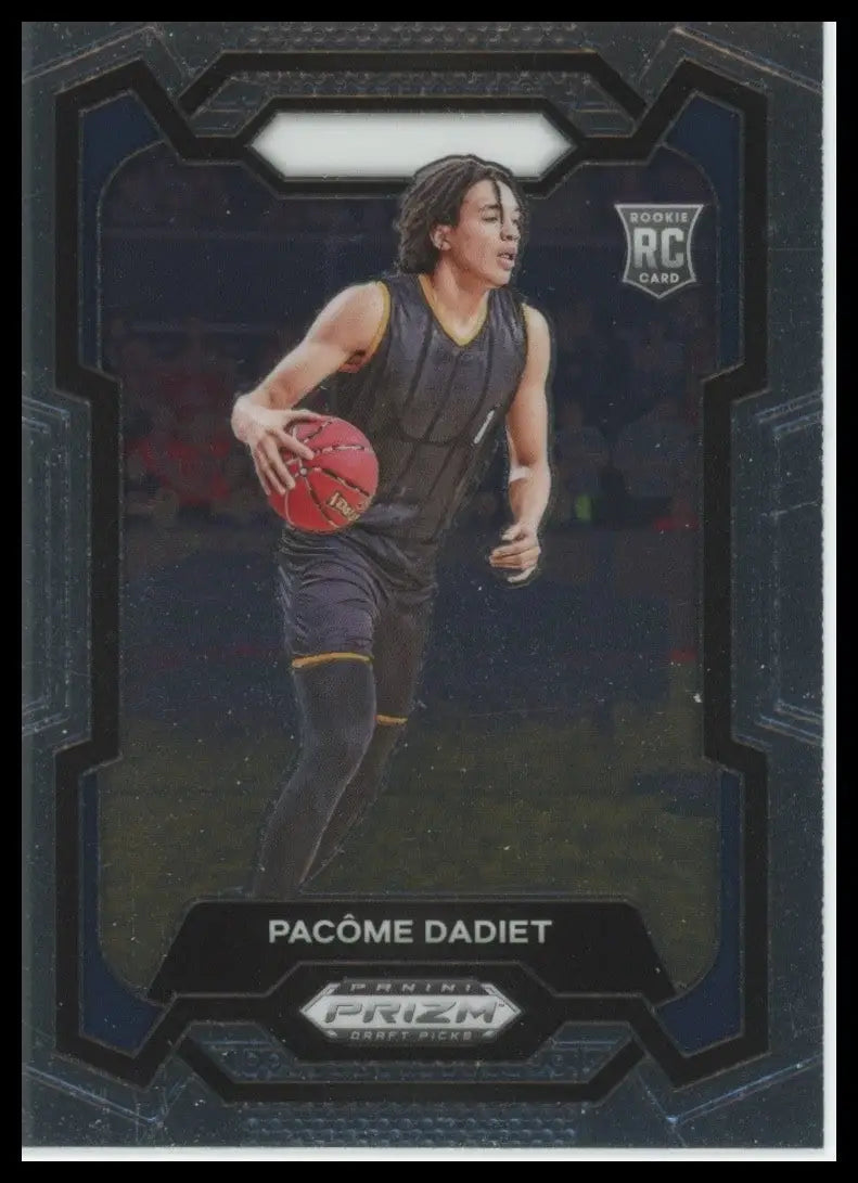 2024 Panini Prizm Draft Picks Pacome Dadiet #81 Rookie Basketball Card NCAA - Basketball Card Single