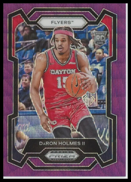 2024 Panini Prizm Draft Picks Purple Wave DaRon Holmes II Rookie #70 Flyers Card
