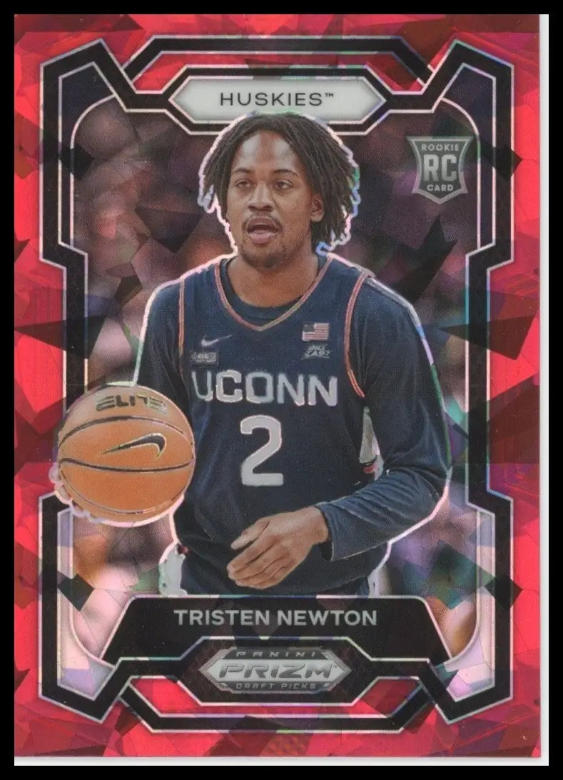 2024 Panini Prizm Draft Picks Red Ice Tristen Newton Rookie #51 UCONN Huskies - Basketball Card Single