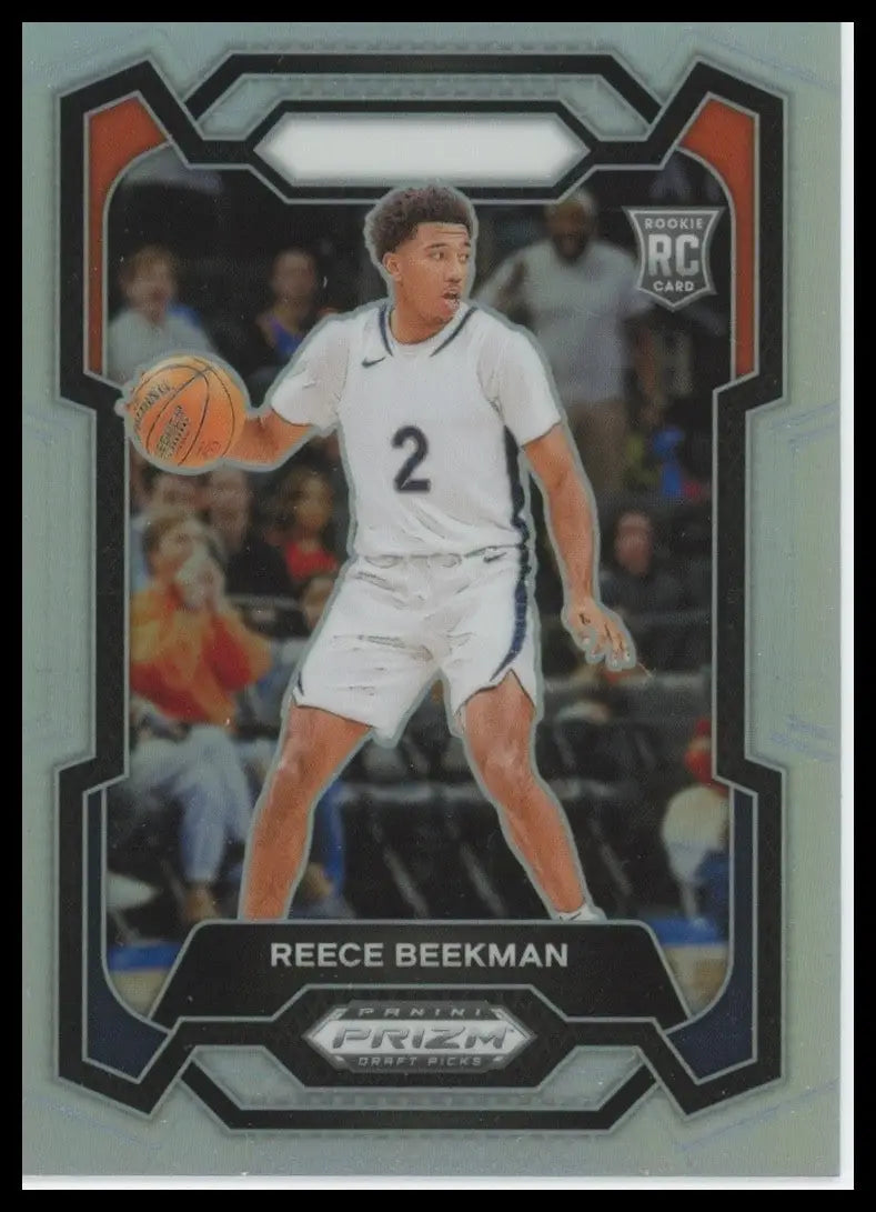 2024 Panini Prizm Draft Picks Silver Reece Beekman Rookie #83 Virginia Cavaliers - Basketball Card Single