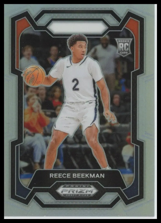 2024 Panini Prizm Draft Picks Silver Reece Beekman Rookie #83 Virginia Cavaliers - Basketball Card Single