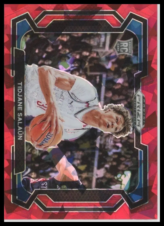 2024 Panini Prizm Draft Picks Variation Red Ice Tidjane Salaun #82 Basketball