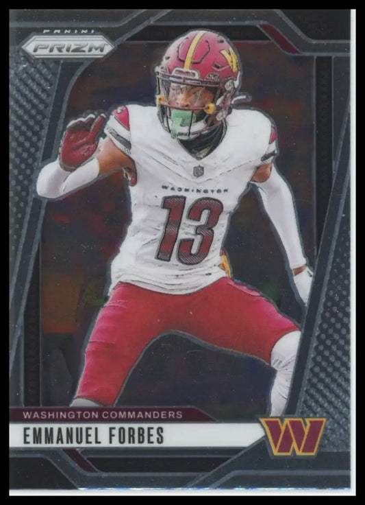 2024 Panini Prizm Emmanuel Forbes 291 Washington Commanders - Football Card Single