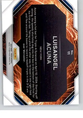 2024 Panini Prizm Fireworks #11 Luisangel Acuna NM-MT Mets ID:76476 - Baseball Card Single