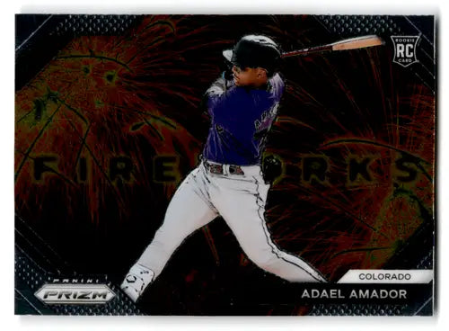 2024 Panini Prizm Fireworks #17 Adael Amador NM-MT Rockies ID:76477 - Baseball Card Single