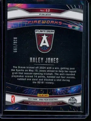 2024 Panini Prizm Fireworks Haley Jones #12 036/199 Basketball - Basketball Card Single