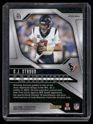 2024 Panini Prizm Football C.J. Stroud #111 Disco Orange Football - Football Card Single