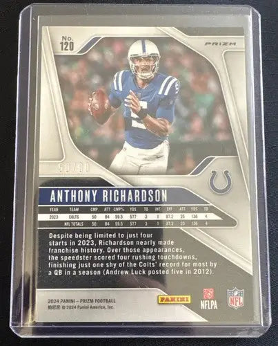 2024 Panini Prizm Football NFL ORANGE WAVE Anthony Richardson 50/60 Colts