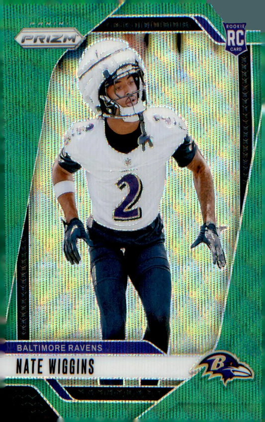 2024 Panini Prizm Green Wave #380 Nate Wiggins Rookie RC