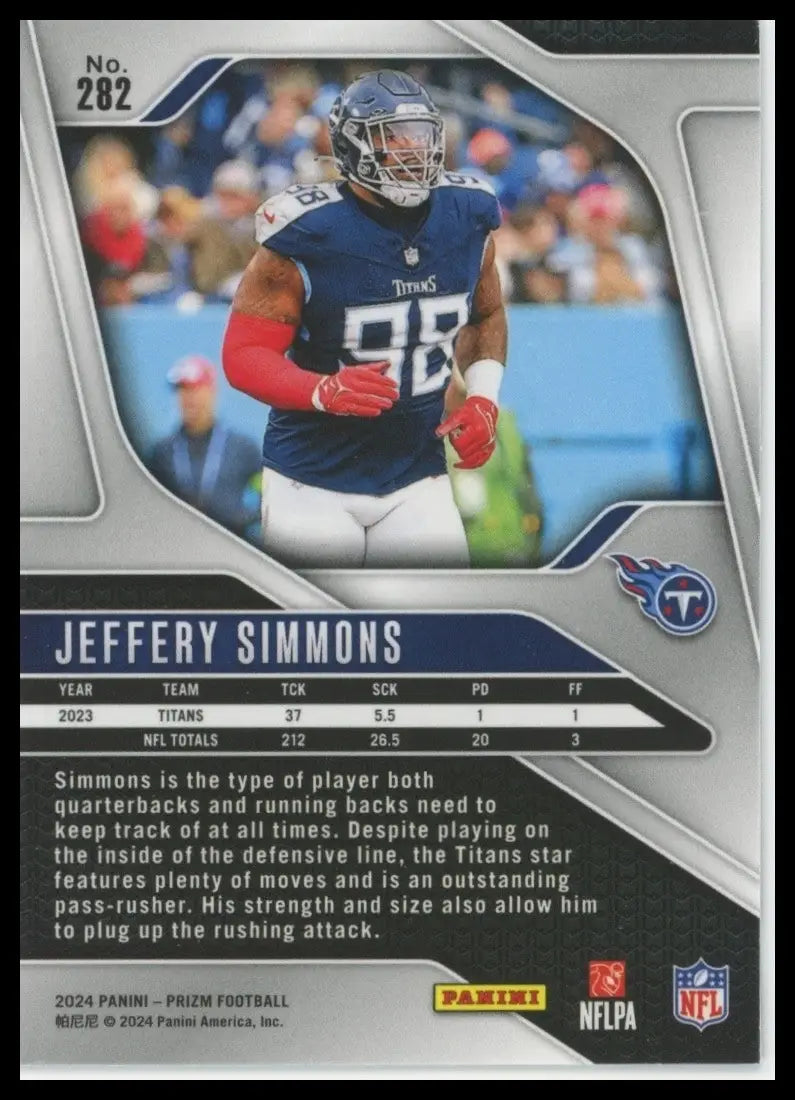 2024 Panini Prizm - Jeffery Simmons #282