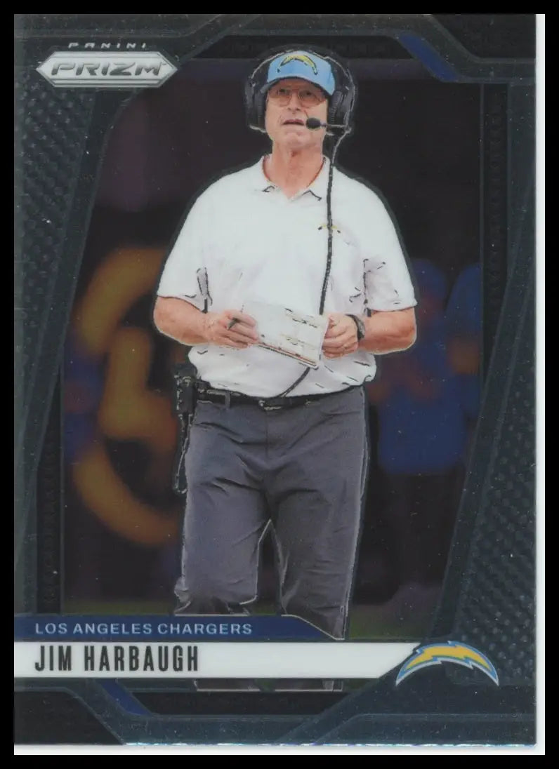 2024 Panini Prizm Jim Harbaugh 163 Los Angeles Chargers - Football Card Single