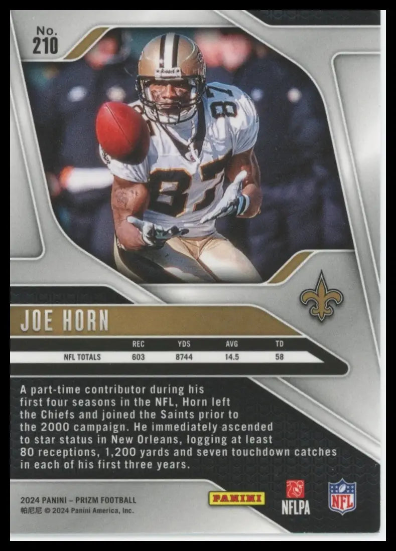 2024 Panini Prizm Joe Horn 210 New Orleans Saints - Football Card Single