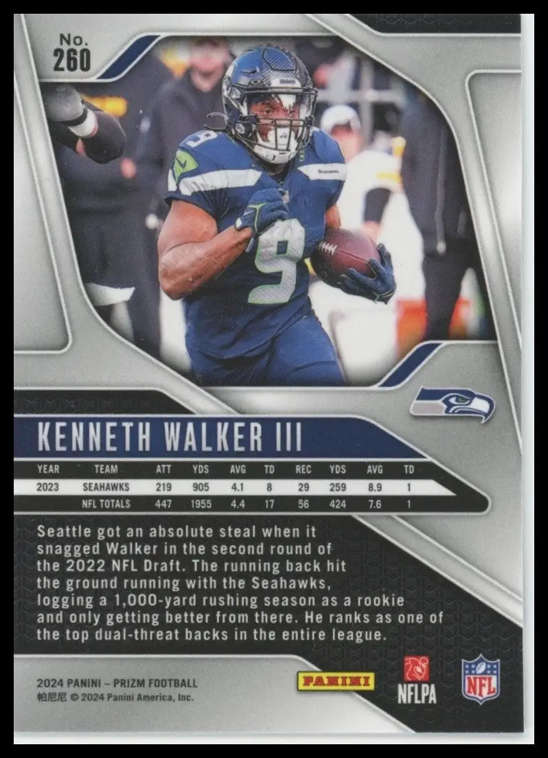 2024 Panini Prizm Kenneth Walker III #260 Seattle Seahawks Football Card NFL - Football Card Single