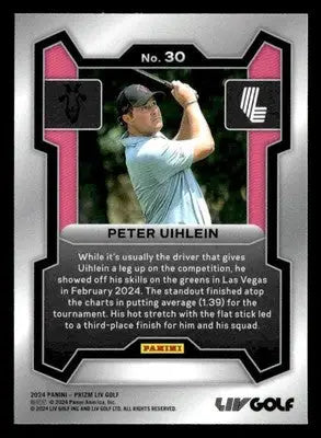 2024 Panini Prizm LIV #30 Peter Uihlein - Other