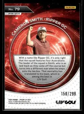 2024 Panini Prizm LIV Cameron Smith #79 Pulsar #/299 SN Ripper - Other