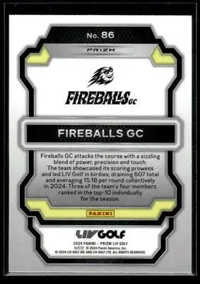 2024 Panini Prizm LIV Fireballs #86 Silver Fireballs - Other