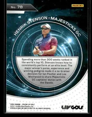 2024 Panini Prizm LIV Henrik Stenson #78 Majesticks - Other