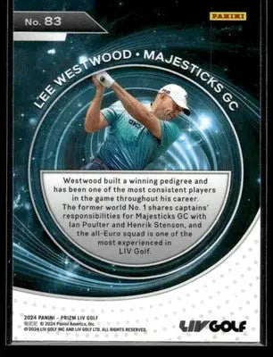 2024 Panini Prizm LIV Lee Westwood #83 Majesticks - Other