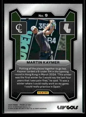 2024 Panini Prizm LIV Martin Kaymer #9 Cleeks - Other