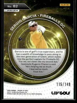 2024 Panini Prizm LIV Sergio Garcia #82 Red SN Fireballs - Other