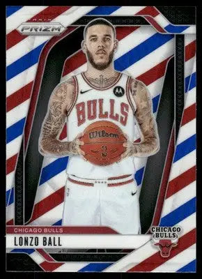 2024 Panini Prizm Lonzo Ball #75 Red White Blue Basketball - Basketball Card Single