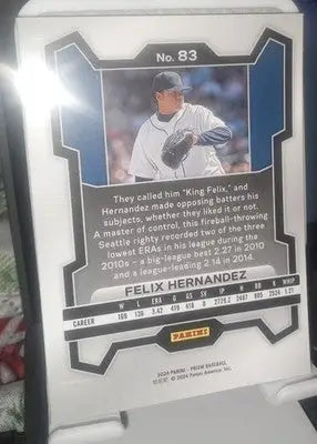 2024 Panini Prizm MLB Baseball #83 Felix Hernandez Seattle Mariners