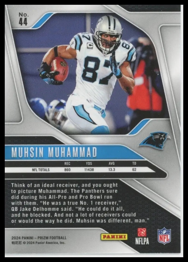 2024 Panini Prizm Muhsin Muhammad #44 Carolina Panthers Football Card NFL Sports
