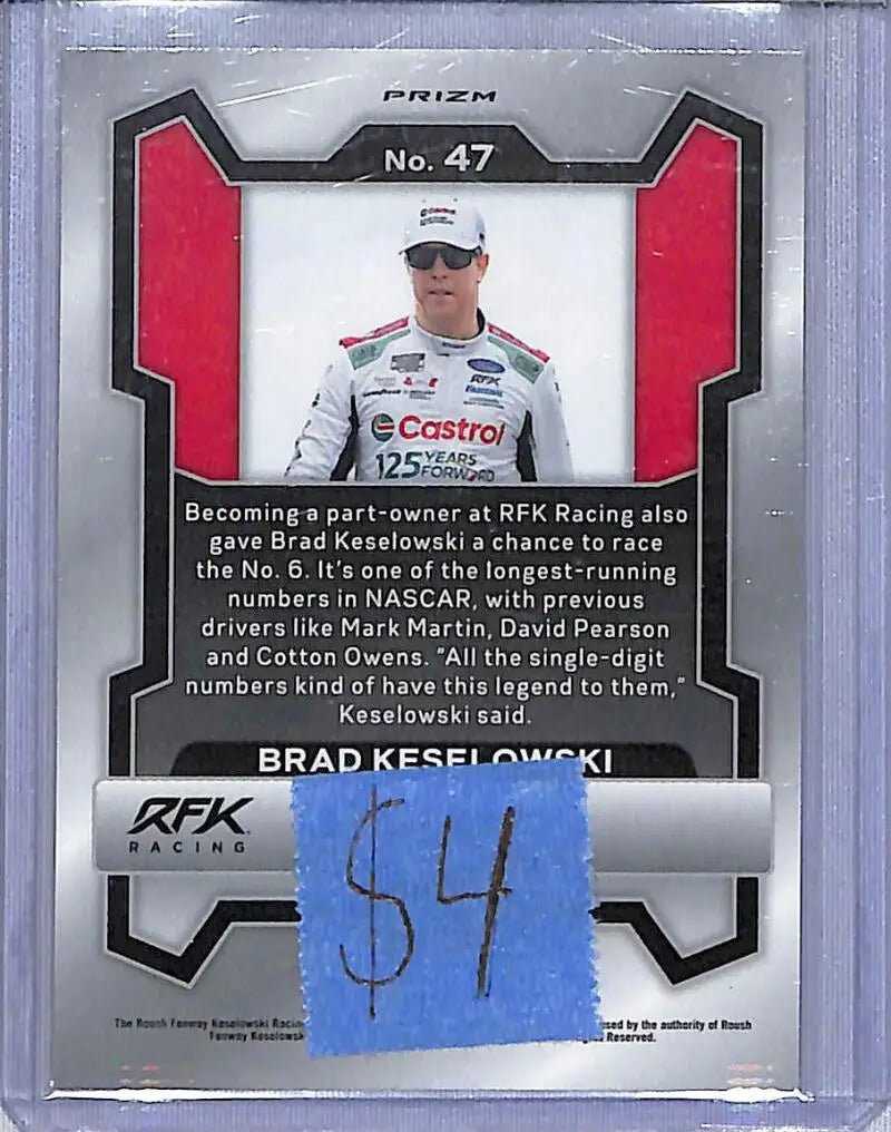 2024 Panini Prizm NASCAR Green #47 Brad Keselowski NM-MT - Racing Card Single