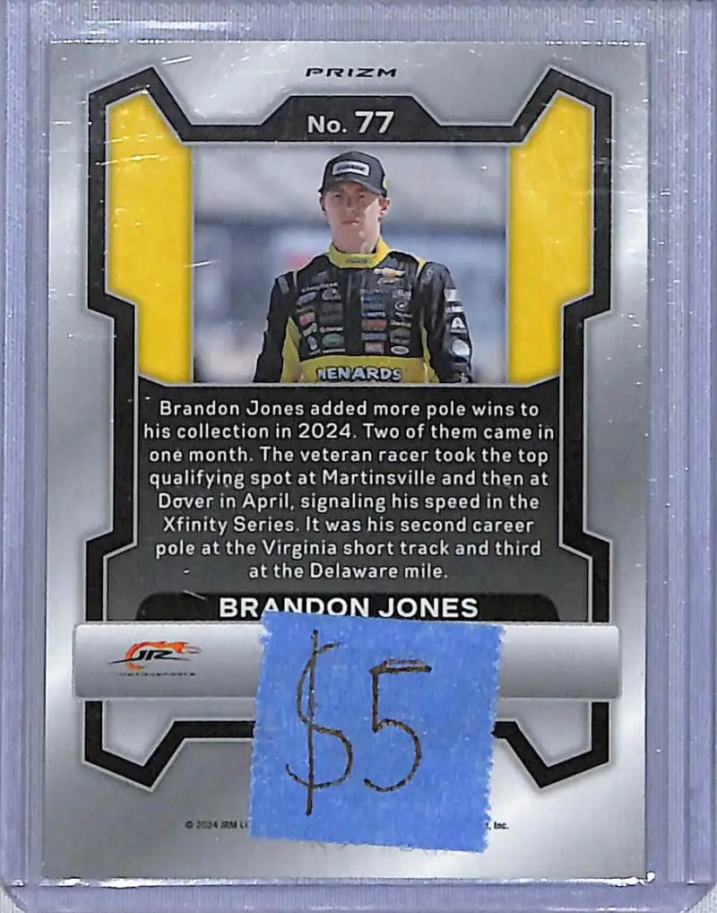 2024 Panini Prizm NASCAR Green #77 Brandon Jones NM-MT - Racing Card Single